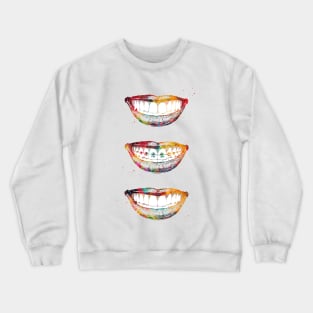 Before, with and after braces Crewneck Sweatshirt